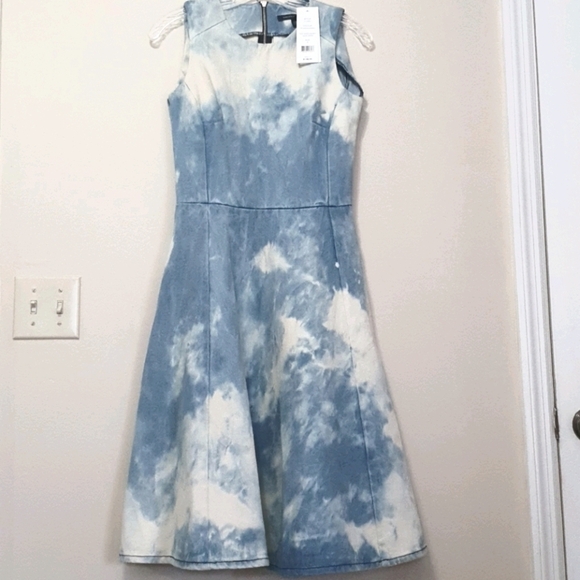 French Connection Dresses & Skirts - French Connection Indigo Marble Denim Cotton Dress